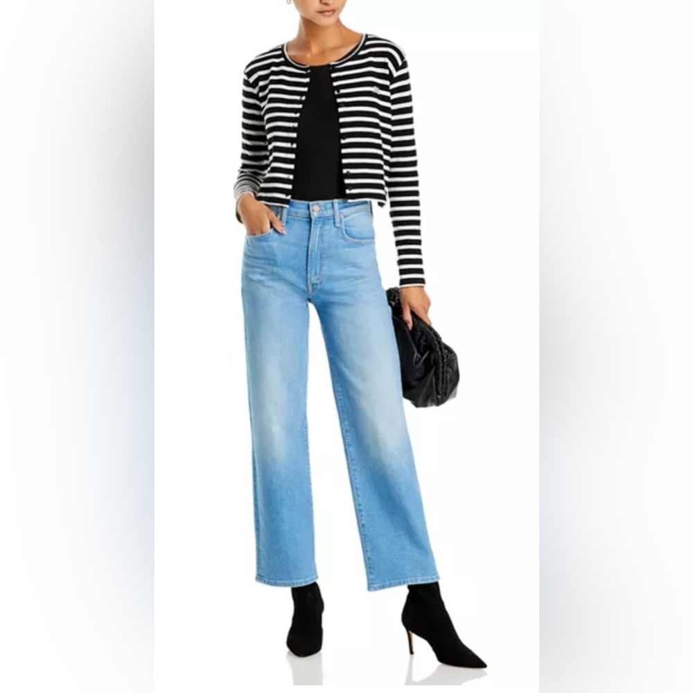 NEW MOTHER Rambler High Rise Ankle Straight-Leg Jeans Going Dutch Blue Size 33